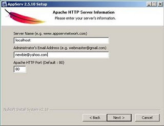Cara Install AppServ 2.5.10
